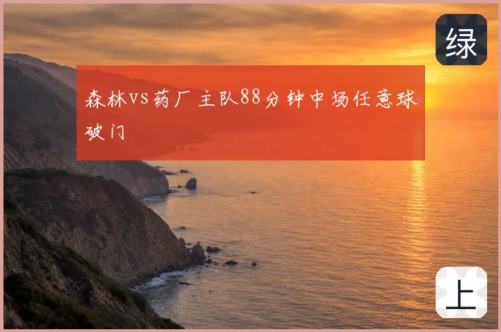 森林vs药厂主队88分钟中场任意球破门